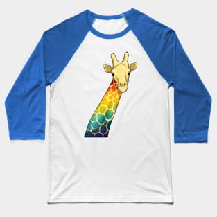 Giraffe Rainbow Baseball T-Shirt